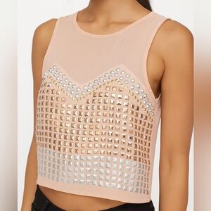 Pink Embellished Blouse - cropped Large